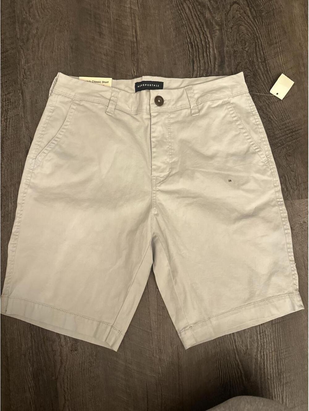 Aeropostale Women's Tan and Cream Shorts